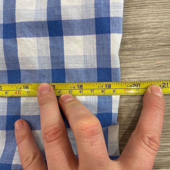 Massimo Dutti Men Casual Shirt Blue Check Cotton size M - Picture 7 of 8